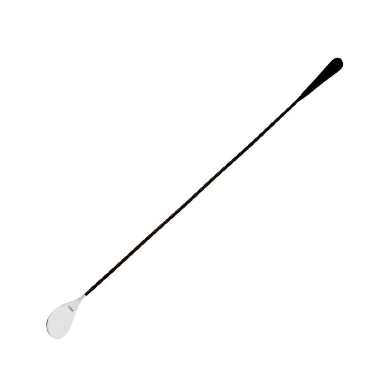 Cuillère de bar avec languette en acier inoxydable noir cm 45