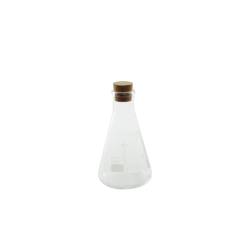Ampoule conique graduée en verre avec bouchon en liège cl 15