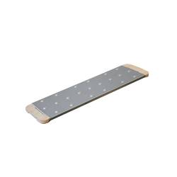 Giusto tabla de cortar de acero inoxidable y madera para pinsa y pizza 40,5x12 cm