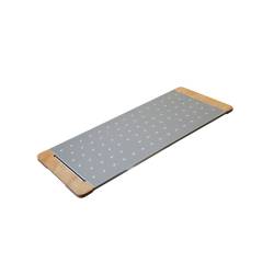 Giusto planche à découper en acier inoxydable et en bois pour pinsa et pizza 75x30 cm