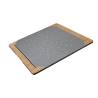 Giusto tabla de cortar de acero inoxidable y madera para pinsa y pizza 60x50 cm