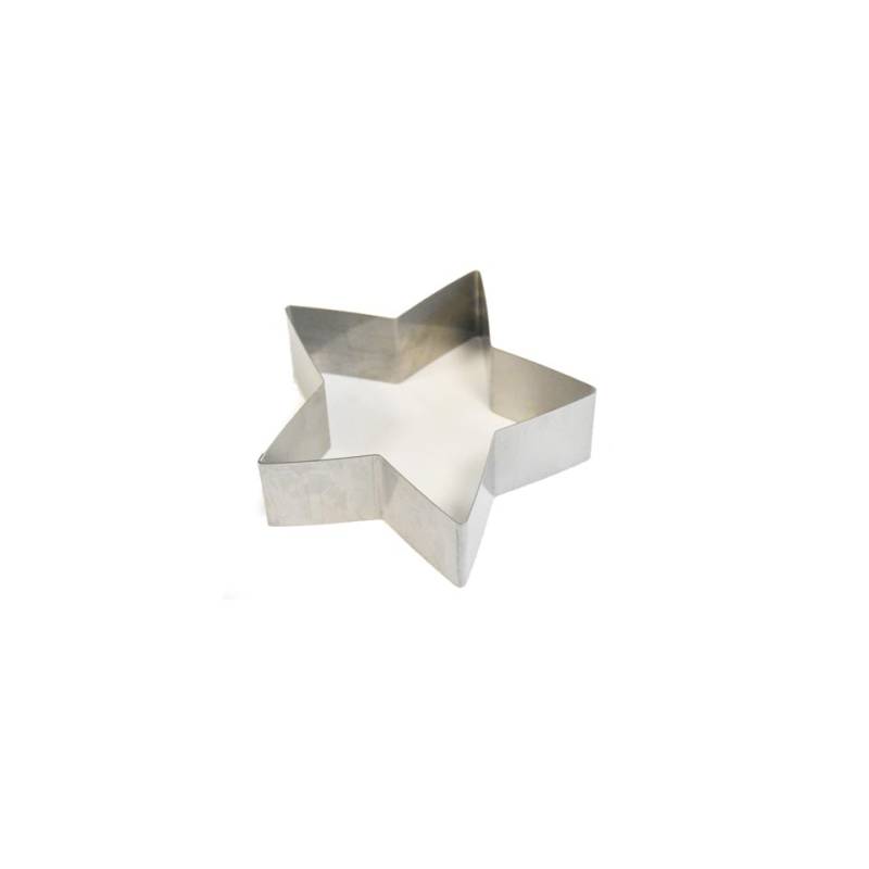 Molde de estrella de acero inoxidable 9x4 cm