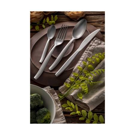 Tenedor de mesa Shark de acero arenado 21 cm