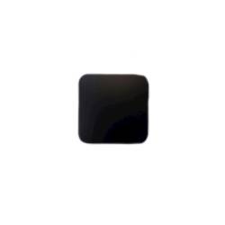 Sous-verre carré en cuir régénéré noir 10 cm