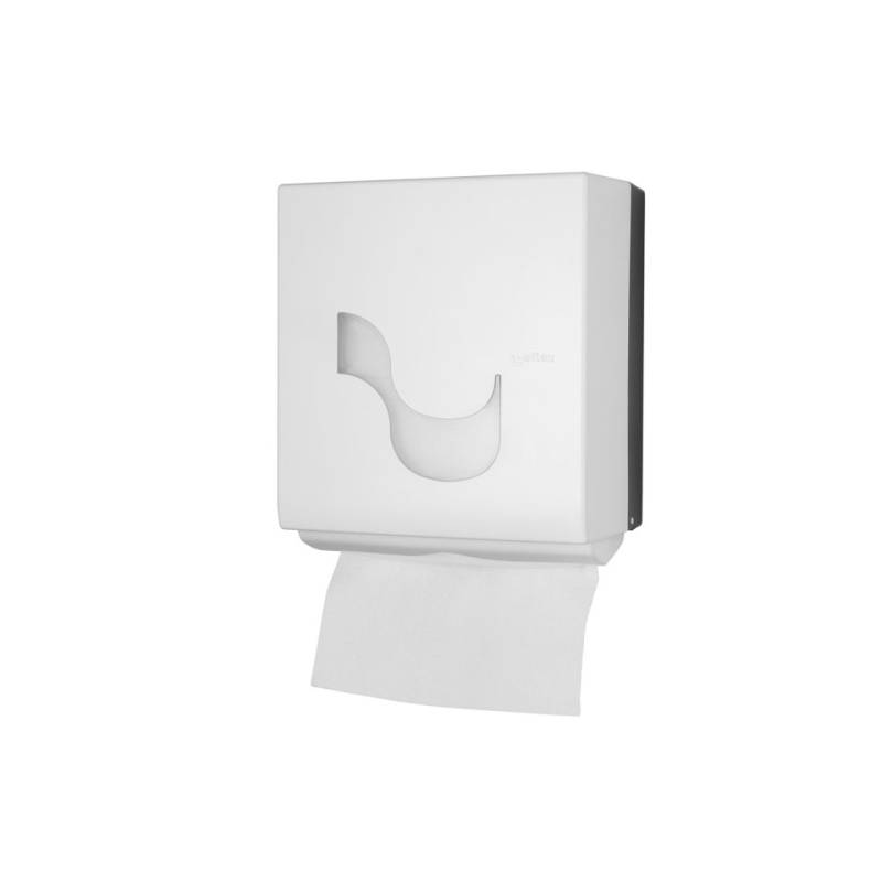 Distributeur de serviettes Omnia Labor megamini en plastique blanc et gris