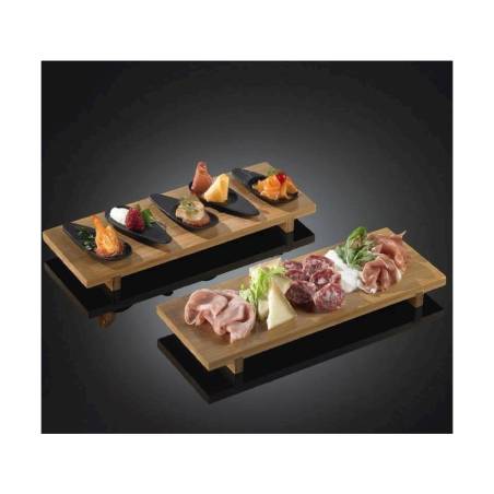 Bandeja rectangular de bambú para sushi 30,5x11,5x2,5 cm
