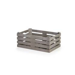 Caja de fibra de madera y pp gris 22x14x8,5 cm