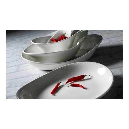 Assiette creuse Freestyle Performance Steelite en céramique vitrifiée blanche 27.5x24.5x4.5 cm