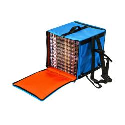 Bolsa mochila térmica de nylon azul claro 36x36x40 cm