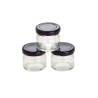 Mini pot en verre hermétique avec bouchon noir cl 3