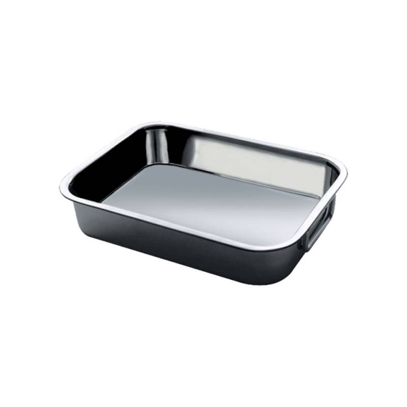Asadera rectangular de acero inoxidable Salvinelli 30x40 cm