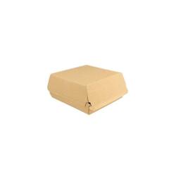 Porte-burger en carton ondulé brun 17,5x18x7,5 cm