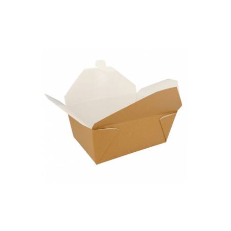 Contenedor rectangular de papel de estraza americano 19,8x14x9 cm