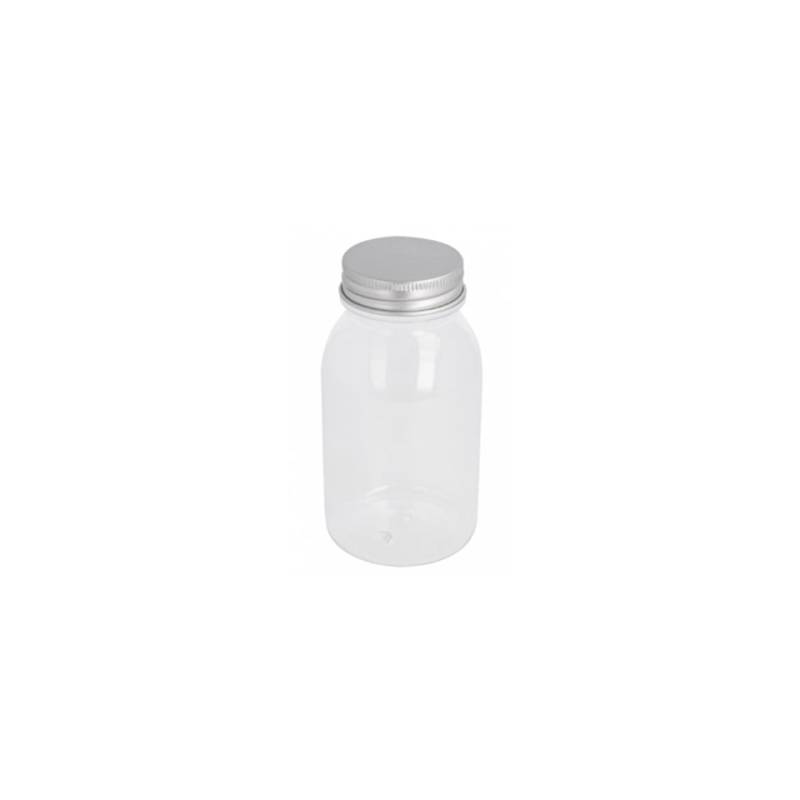 Botella pet transparente con tapón de aluminio cl 22