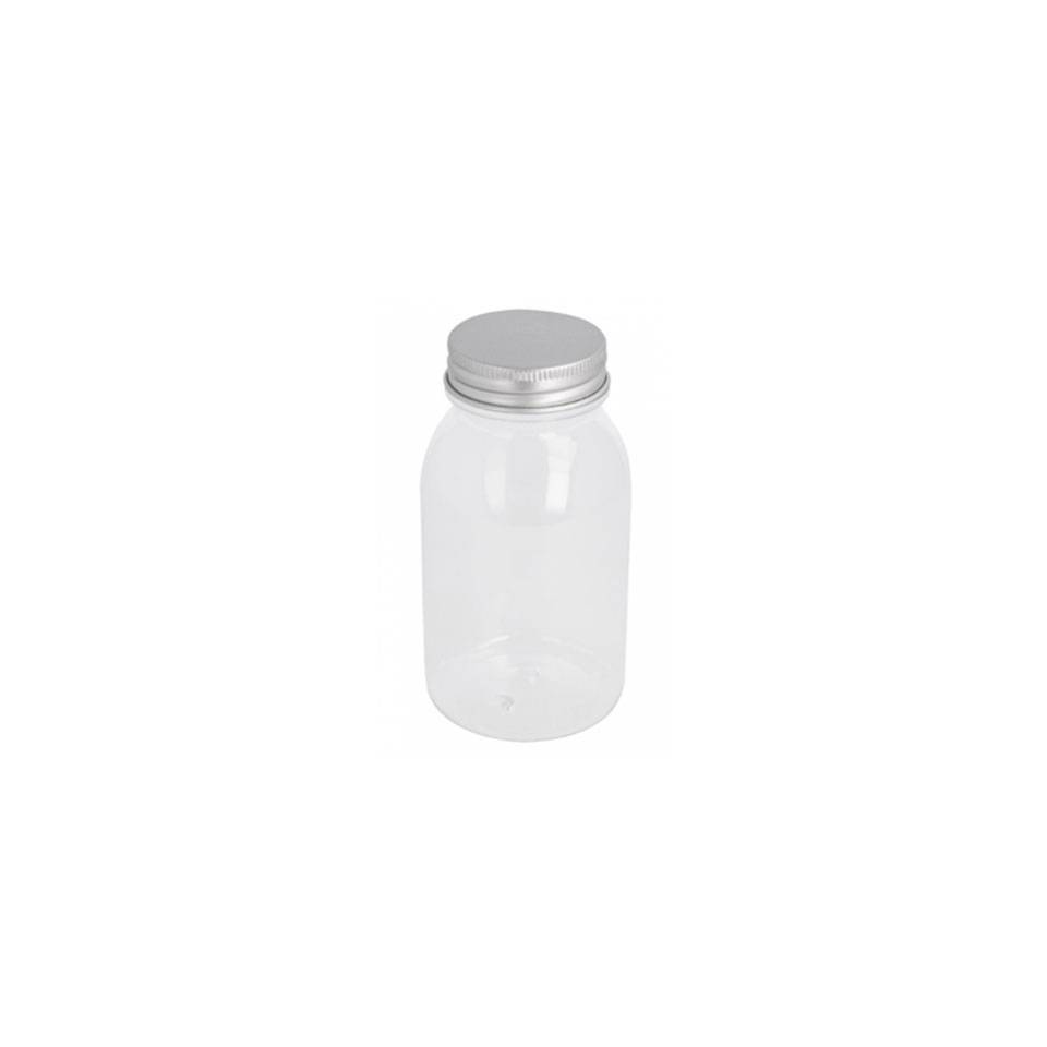 Flacone in pet trasparente con tappo in alluminio cl 22