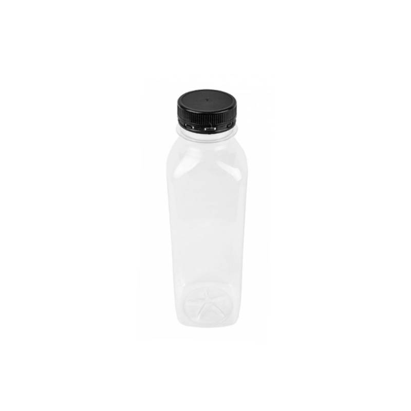 Bouteilles transparentes avec bouchon noir pet cl 50