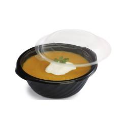 Servipack conteneur rond en polypropylène noir cl 40