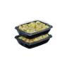 Envase Deliverypack de polipropileno negro con tapa transparente cl 55