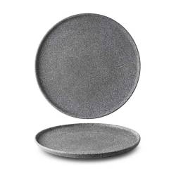 Granit Benedikt Assiette plate en porcelaine anthracite 29 cm