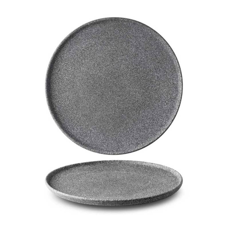 Granit Benedikt Assiette plate en porcelaine anthracite 29 cm