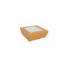 Caja de papel marrón con tapa de ventana cm 15x15x5