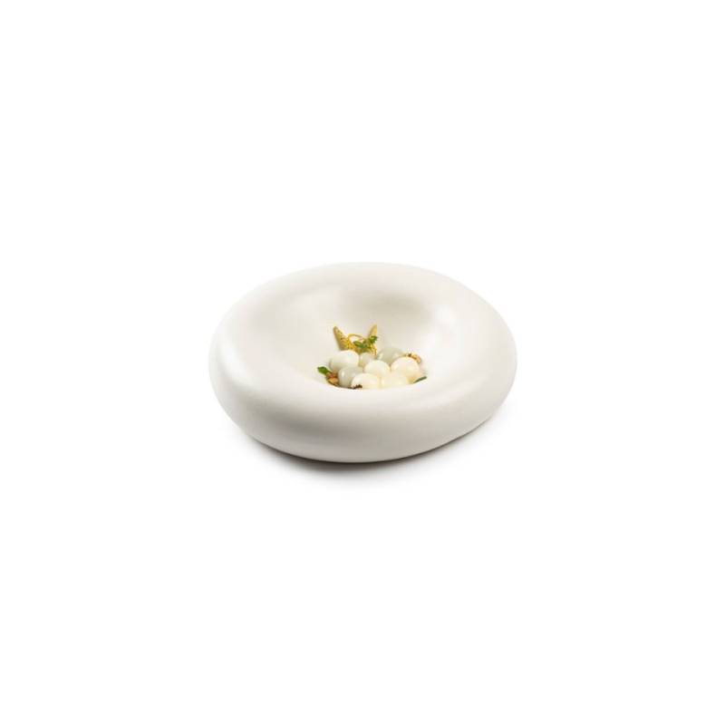 Dune Mate XS 100% Chef plat en porcelaine blanche 23x7 cm