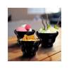 Maeva Copa de helado Vintage en vidrio opal negro cl 20