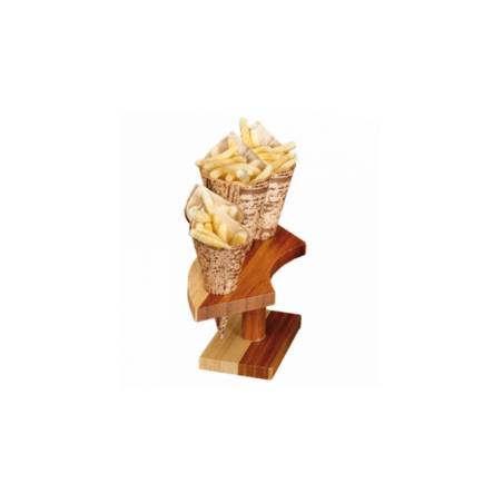 Porte-cônes en bambou 4 places cm 26x10,5x9