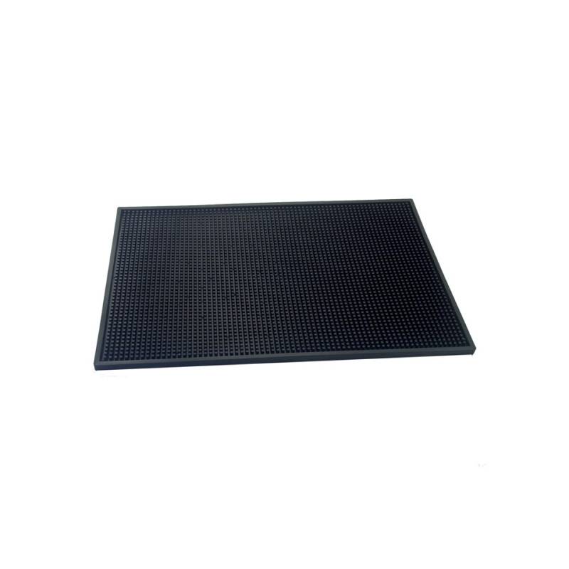 Alfombrilla de bar negra 100% caucho natural 45x30 cm