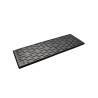 Tapis à barres en caoutchouc noir avec caillebotis en acier 60x20 cm