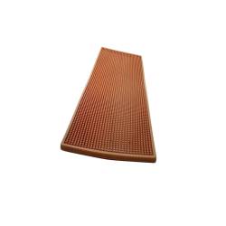 Estera de barra de caucho cobreado con rejilla de acero 60x20 cm