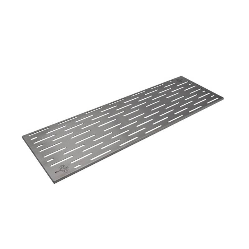 Tapis en caoutchouc argenté avec grille en acier cm 60x20