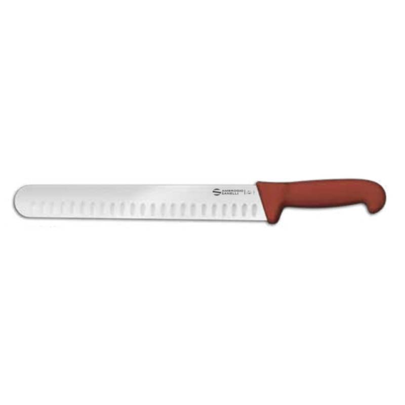 Sanelli Ambrogio cuchillo de acero para barbacoa con mango de pp marrón cm 28