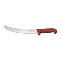 Cuchillo barbacoa cimitarra estrecha acero Sanelli Ambrogio con mango pp marrón cm 26