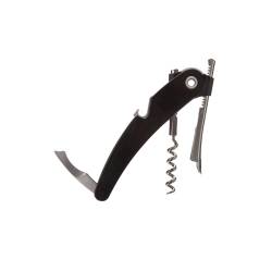 Tire-bouchon à double levier en acier noir Vacu Single Pull 13,2 cm