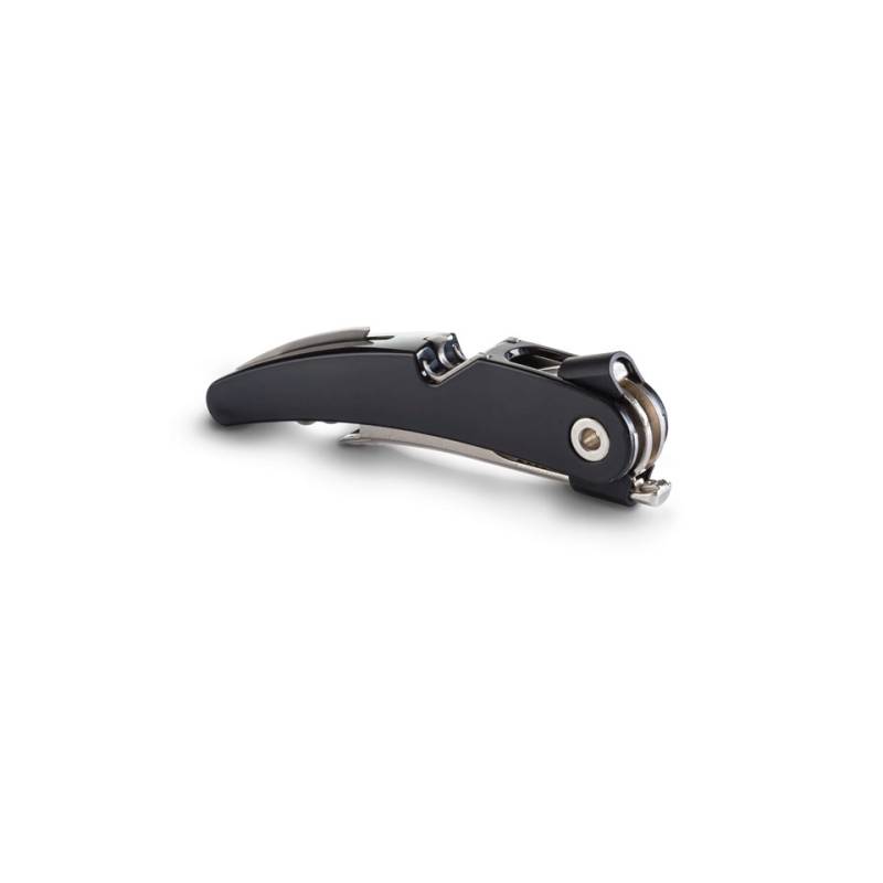 Tire-bouchon à double levier en acier noir Vacu Single Pull 13,2 cm