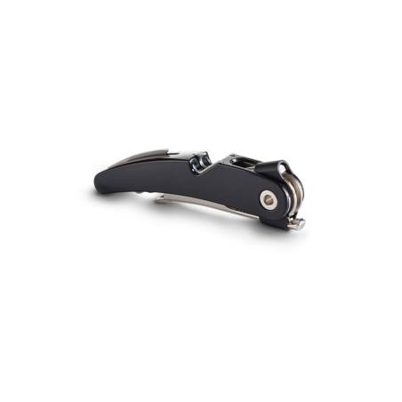 Tire-bouchon à double levier en acier noir Vacu Single Pull 13,2 cm
