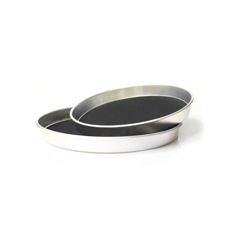 Bandeja redonda de aluminio antideslizante 34,8 cm