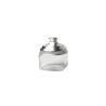 Bocal carré en verre avec bouchon en aluminium cl 50