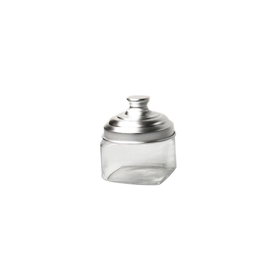Viereckiges Glasgefäß mit Aluminiumstopfen cl 50