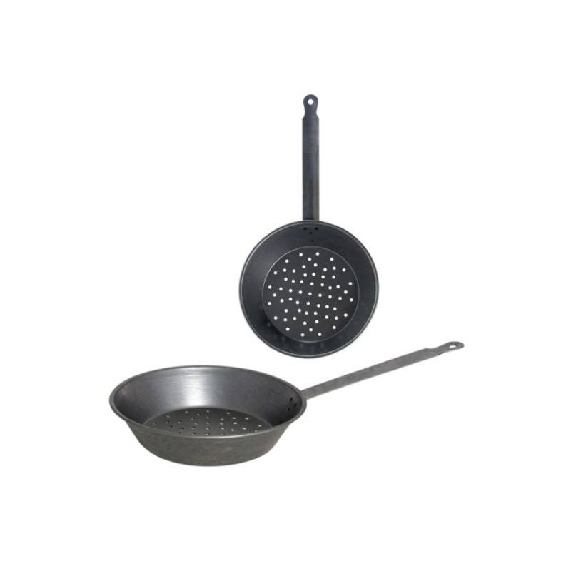 Sartén de hierro para castañas 30 cm