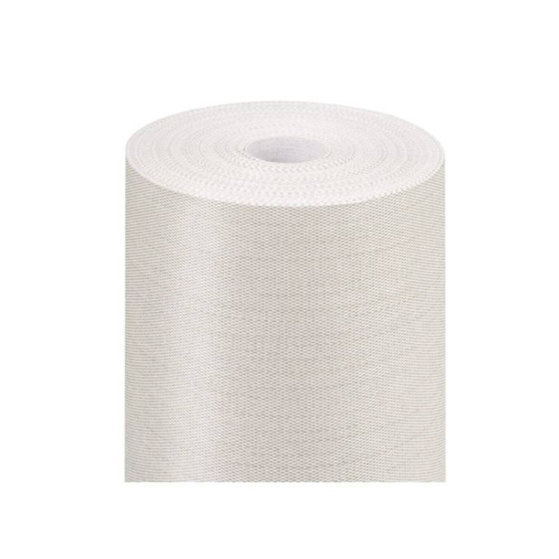 Rouleau de nappe prédécoupée Like Linen en spunlace argenté mt 25