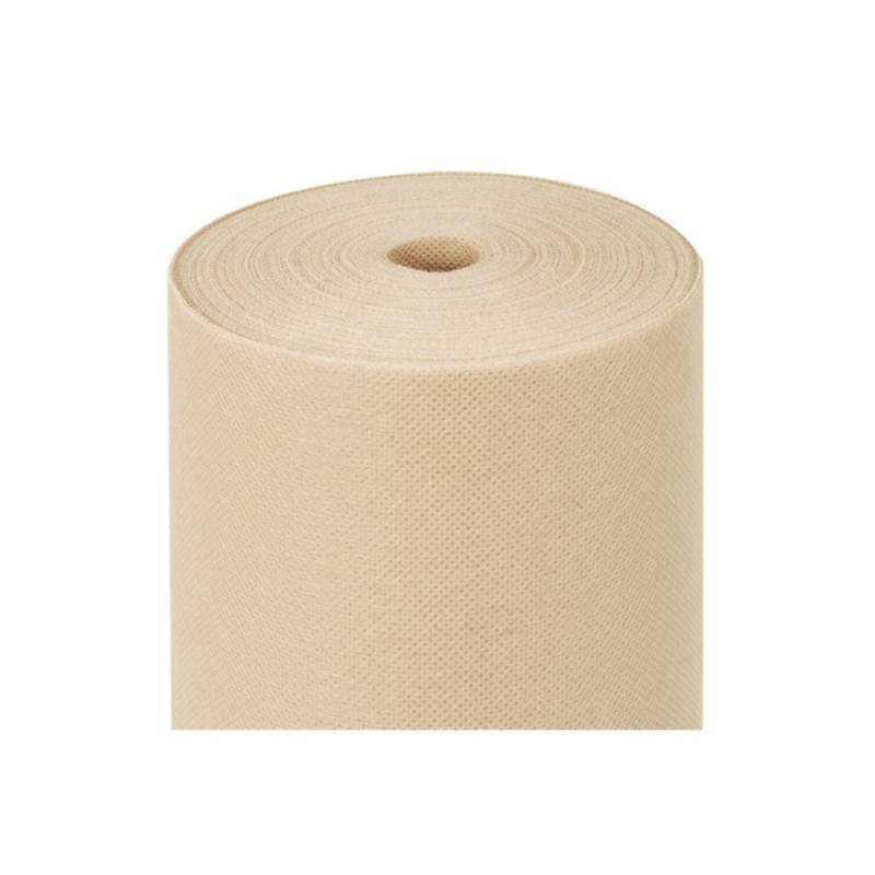 Rouleau de nappe spunbond prédécoupée crème 50.4x1.2 m