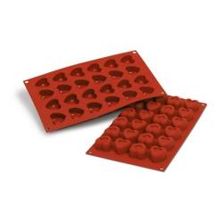 Flexipad corazón 24 impresiones silicona marrón
