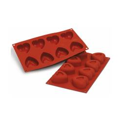 Flexipad corazón 8 silicona impresiones marrón