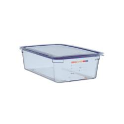 1/1 récipient en plastique bleu avec couvercle hauteur cm 15
