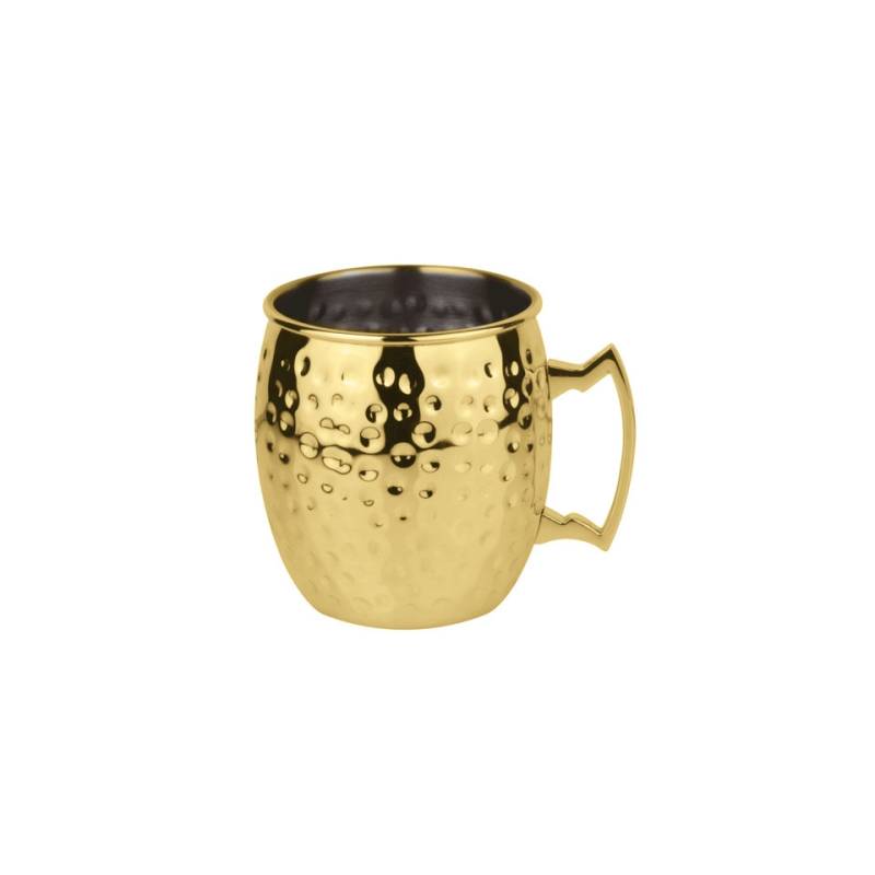 Mug en acier inoxydable martelé doré cl 50