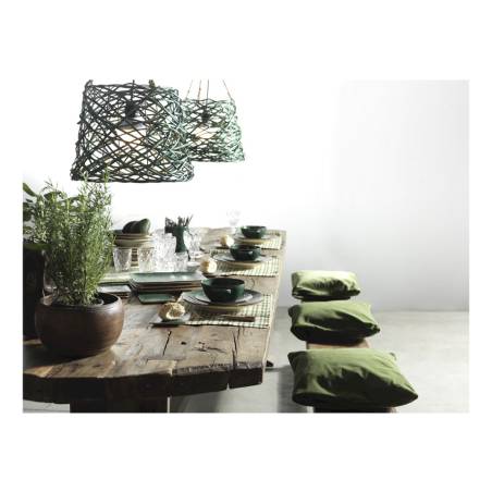 Mediterraneo Novità Home green ceramic coupe plate 9.44 inch