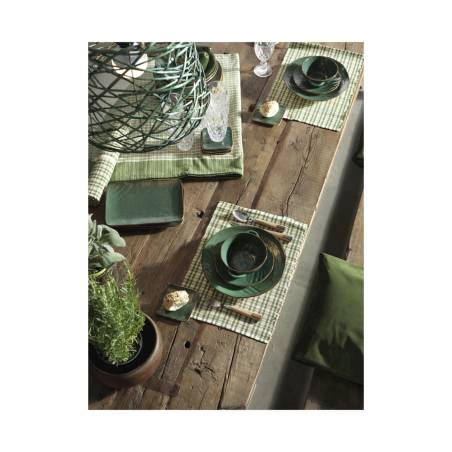 Mediterraneo Novità Home green ceramic coupe plate 9.44 inch