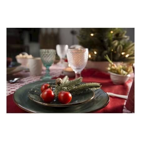 Novelty Home Plato hondo de cerámica Mediterráneo verde cm 24